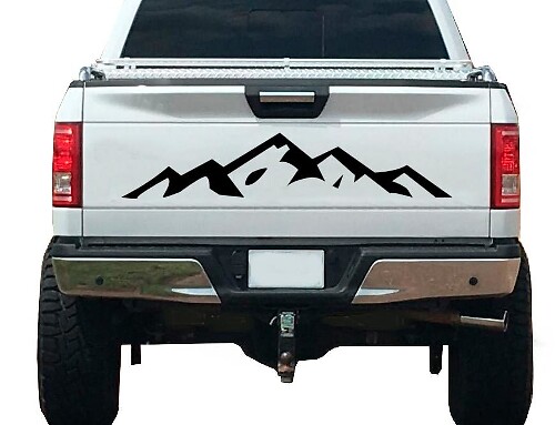 Mountain Range Universal Tailgate Vinyl Decal Sticker