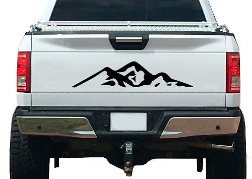 Mountains Tailgate Vinyl Decal Sticker