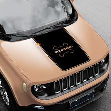 Déco Vinyle Lettrage Personnalisé pour Capot Jeep Renegade 3