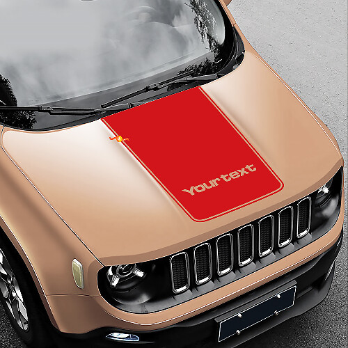 Custom Wide Outline Stripe Hood Vinyl Decal Sticker for Jeep Renegade