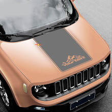 Custom Mountain Style Hood Vinyl Decal for Jeep Renegade _2