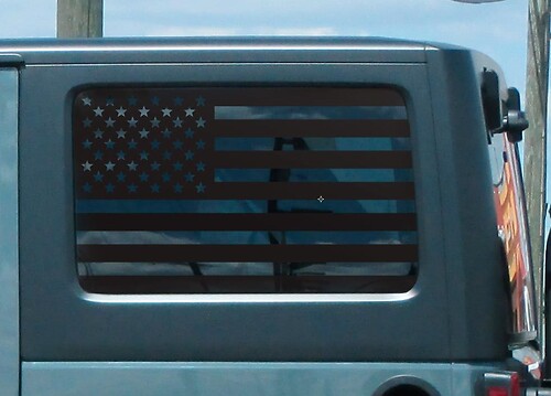 US Flag Hardtop Side Window Vinyl Decal Sticker for Jeep Wrangler