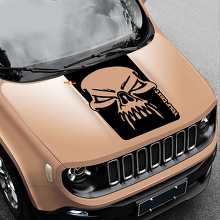 Skull Grunge Graphic Bonnet Vinyl Decal Sticker Side for Jeep Renegade 3