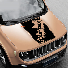 Splash Splatter Graphic Lettering Bonnet Vinyl Decal Sticker for Jeep Renegade 3