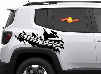 Jeep Renegade Cherokee Trailhawk TrailHawk Side Splash Logo Graphic Vinyl Decal