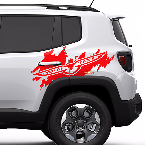 Trailhawk Side Splash Logo Graphic Rear Door Side Vinyl Sticker Decal for Jeep Renegade Cherokee