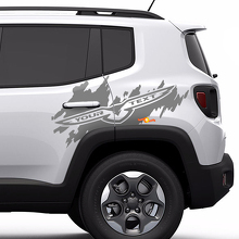 Trailhawk Side Splash Logo Graphic Rear Door Side Vinyl Sticker Decal for Jeep Renegade Cherokee 2