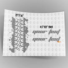 Tire Tread Custom Text Hood Vinyl Decal Kit for Jeep Wrangler_2