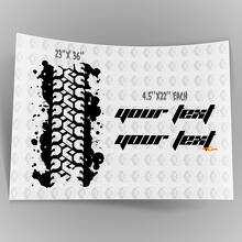 Tire Tread Custom Text Hood Vinyl Decal Kit for Jeep Wrangler_3