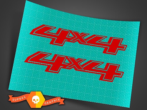 4x4 Logo Outline Style Universal Vinyl Decal Sticker