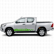 Hilux Logo Checkered Stripes Side Vinyl Decal Sticker for Toyota Hilux_3