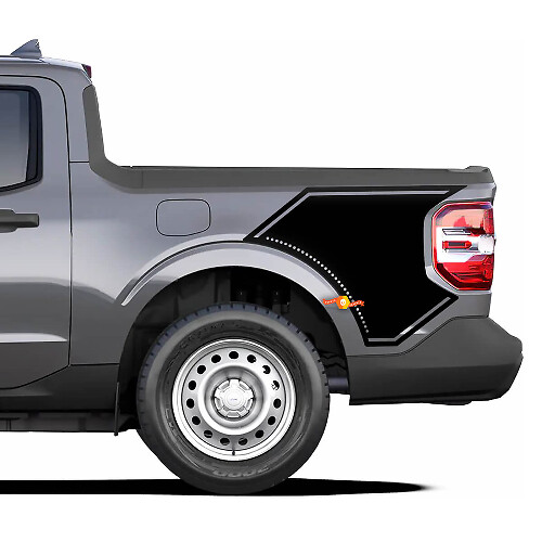 Decales de vinilo adhesivas con diseño de puntos para la caja lateral de Musclecar Maverick 2022 en adelante