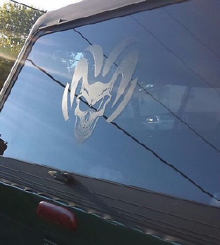 Pair of Truck vinyl decal custom stickers Dodge Ram graphics skull Hemi Mopar rt