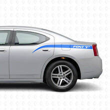 Personalized Curved Stripes Side Vinyl Decal Sticker for Dodge Charger 2006-2010_2
