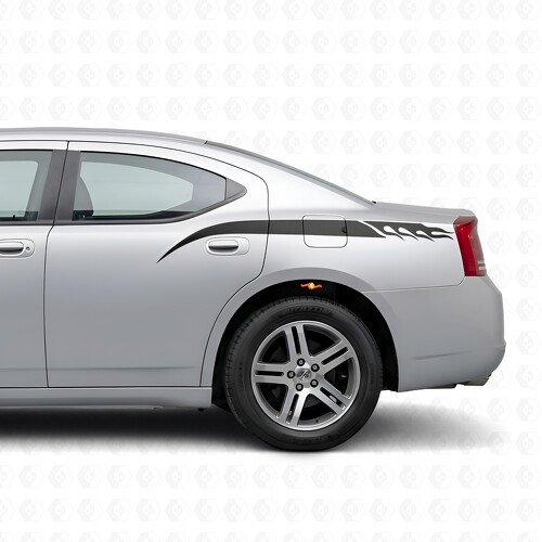 Flame Style Stripes Side Vinyl Decal Sticker for Dodge Charger 2006-2010