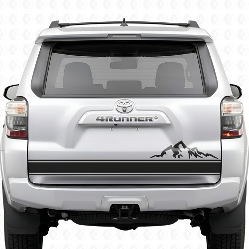 Mountain Double Stripe Tailgate Vinyl Decal Sticker for Toyota 4Runner 2010-2017