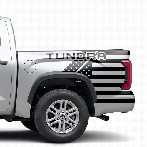 Tundra American Flag Bedside Vinyl Decal Sticker for Toyota Tundra 2022-2026