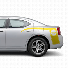 Custom Text & Claw Style Stripes Bedside Vinyl Decal Sticker for Dodge Charger 2006-2010_5