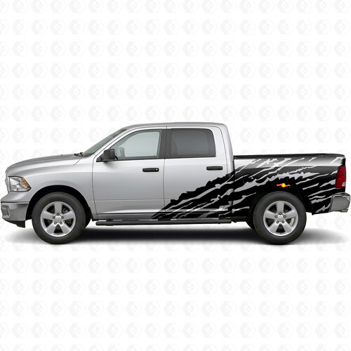 Mud Splash Style Stripes Side Vinyl Decal Sticker for Dodge Ram 1500