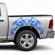 Tribal Bed Side Vinyl Decal Kit for Dodge Ram 1500/2500 2009-2018_2