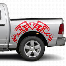 Tribal Bed Side Vinyl Decal Kit for Dodge Ram 1500/2500 2009-2018_4