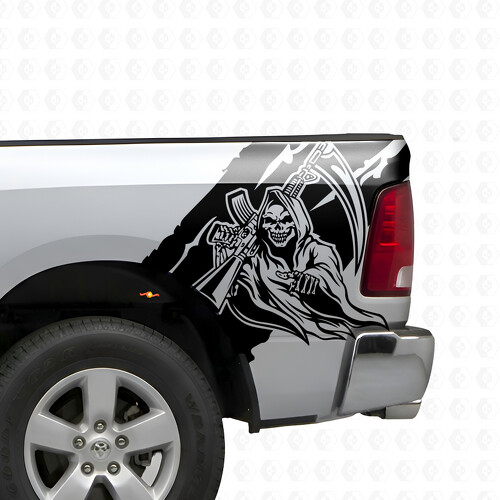 Reaper Bedside Vinyl Decal Sticker for Dodge Ram 1500_1