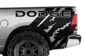 DODGE RAM 1500/2500/3500 (2009-2018) 6.5 BED CUSTOM VINYL DECAL WRAP KIT - DODGE QUARTER