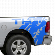 Custom Text in Splash Effect Side Vinyl Decal Sticker for Dodge Ram 1500_2
