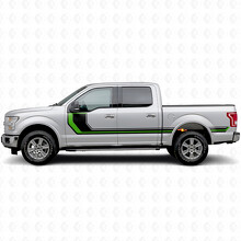 Rally Stripes Side Bedside Door Vinyl Decal Sticker for Ford F-150 2015-2017_2