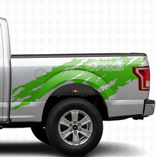4x4 Off Road Distressed Style Bedside Vinyl Decal Kit for Musclecar truck 2015-17_3