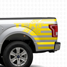 American Flag Custom Text Bedside Vinyl Decal Sticker for Ford F-150 2015-2017_5