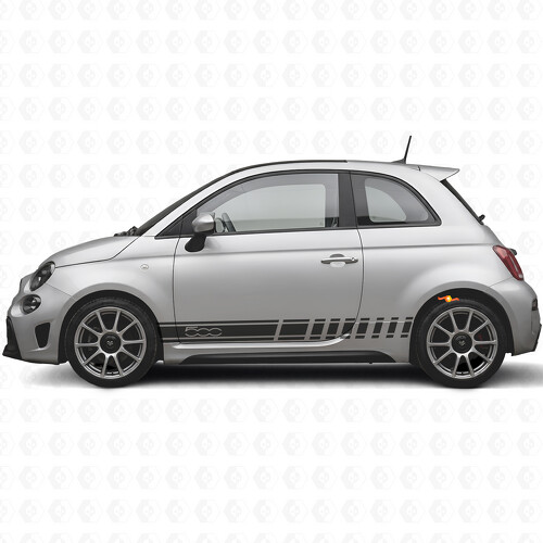 Racing Stripes Side Vinyl Decal Sticker for Fiat 500