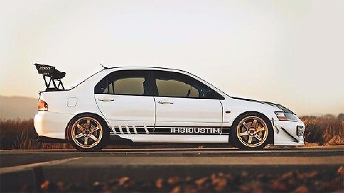 2X Multiple Color Graphics Mitsubishi Lancer EVO Mirage Car Racing Decal Sticker
