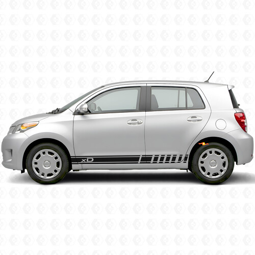 xD Logo Accent Stripes Side Vinyl Decal Kit for Scion xD