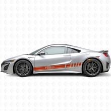 Racinng Stripes Side Vinyl Decal Sticker for Acura NSX_4