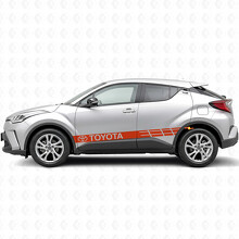 Branded Racing Stripes Side Vinyl Decal Sticker for Toyota C-HR_4