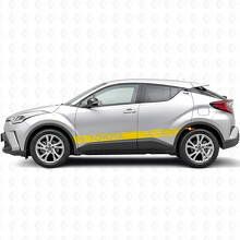 Branded Racing Stripes Side Vinyl Decal Sticker for Toyota C-HR_5