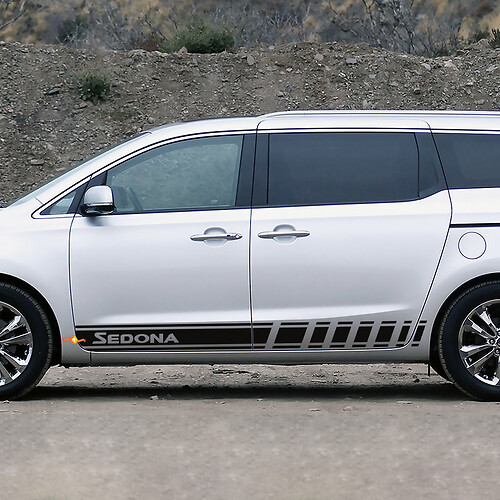Side Racing Stripes Vinyl Decal Sticker fit to Kia Sedona
