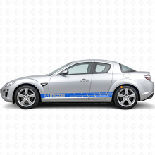 Racing Style Stripes Side Vinyl Decal Sticker for Mazda RX-8_2