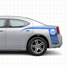 Custom Text in Circle & Claw Stripes Side Vinyl Decal Sticker for Dodge Charger 2006-2010_2