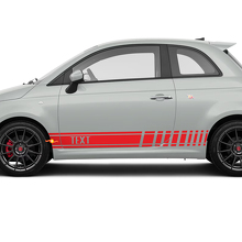 Adhesive Vinyl Sticker with Custom Text Graphics for Fiat 500 Abarth Racing 3