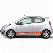 Branded Stripes Side Vinyl Decal Sticker for Chevrolet Spark_4
