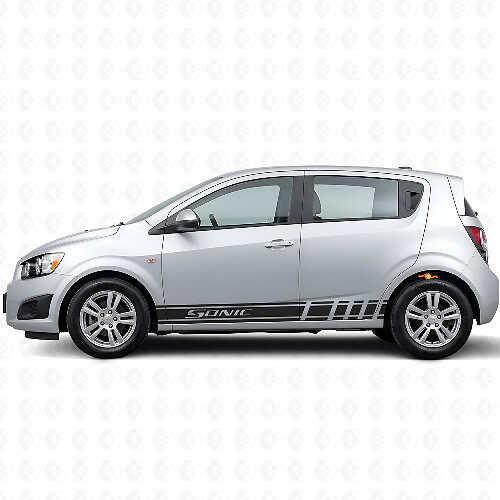 Racing Style Side Stripes Vinyl Decal Kit For Chevrolet Sonic