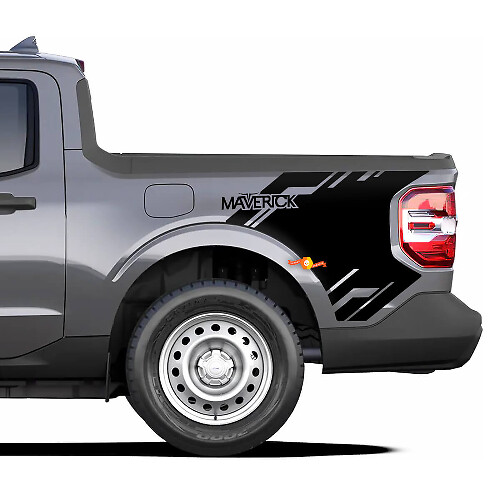 Geometric Bed Side Vinyl Decals Stickers Graphic For Ford Maverick 2022-Up