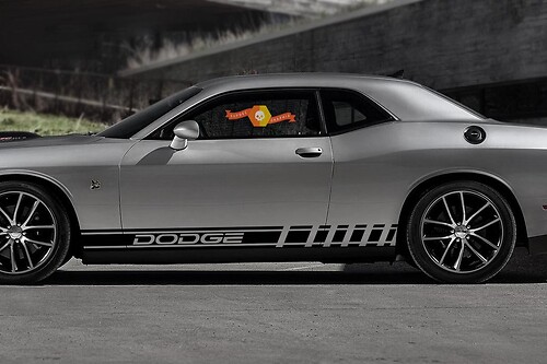 Pair of Stripe Graphic Dodge Charger Viper Journey Durango Car Racing Decal Sticker