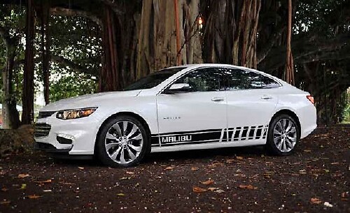 2X Multiple Color Graphic Chevrolet Malibu Car Symbol Racing Vinyl Decal Sticker