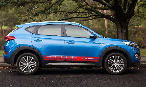 Multiple Color Graphic Tucson / Equus / Veloster Car Racing Decal Sticker