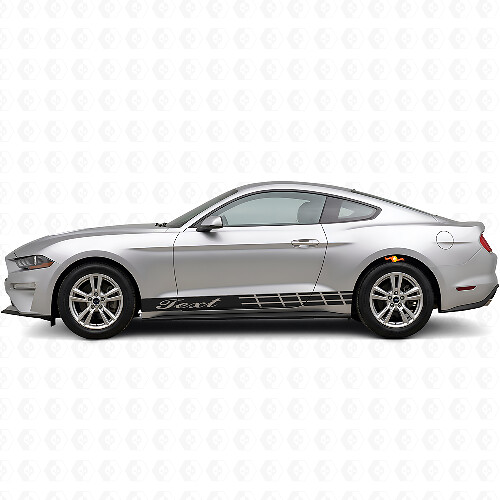 Racing Stripes with Custom Text Side Vinyl Decal Kit for Musclecar Shelby GT350 GT550