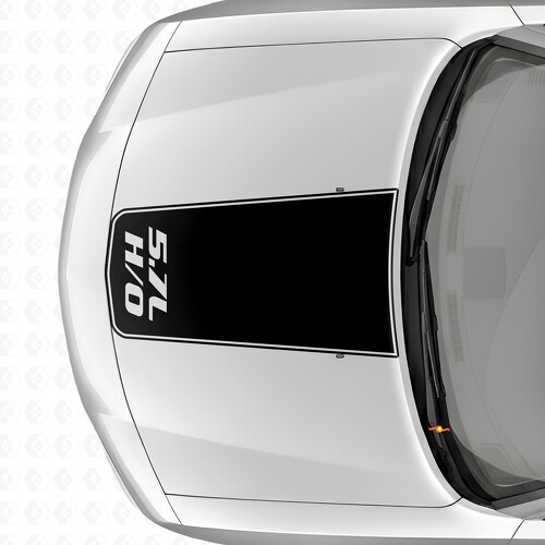 5.7L H/O Blackout Outline Stripe Hood Vinyl Decal Sticker for Dodge Charger 2006-2010_1