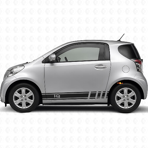 iQ Logo Racing Side Stipes Vinyl Decal Kit Car for Toyota iQ 